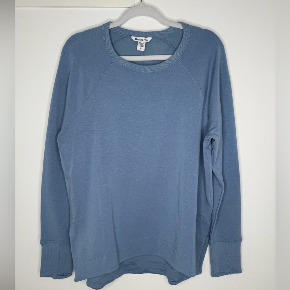 Athleta Coater Luxe Recover Sweatshirt - Light Denim Blue